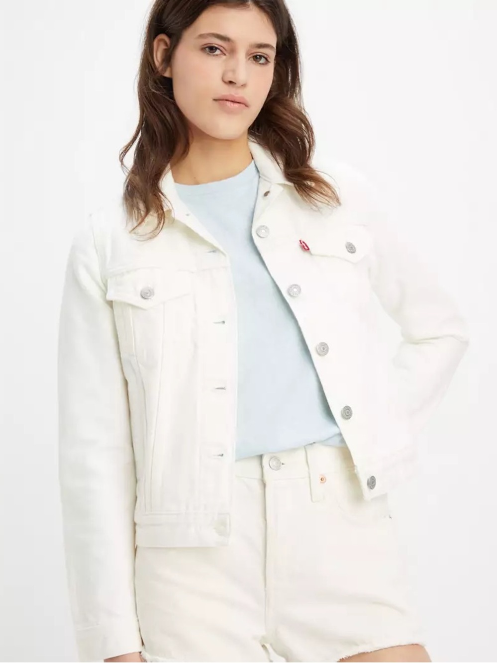 Levi’s White Denim Original Trucker Jacket - Classic Women's Jacket